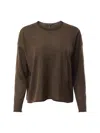 Eileen Fisher Merino Wool Crew Jumper In Wren