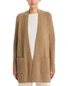 Eileen Fisher Merino Wool Open Front Cardigan Sweater In Brown