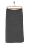 Eileen Fisher Merino Wool Midi Skirt In Ash