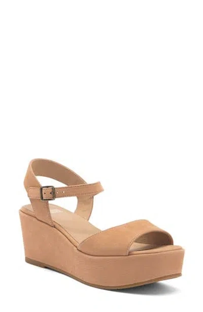 Eileen Fisher Mime Platform Sandal In Latte