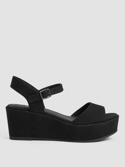 Eileen Fisher Mime Tumbled Nubuck Platform Sandal In Multi