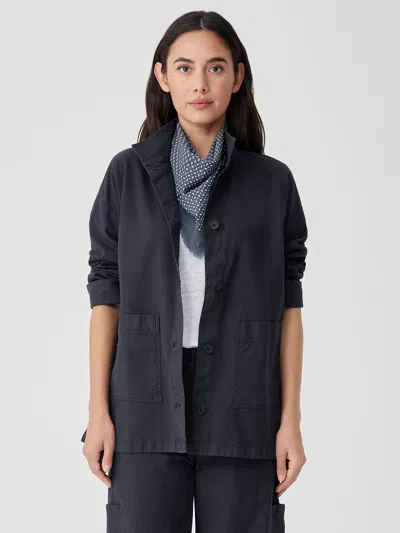 Eileen Fisher Mini Print Cotton Bandana In Purple