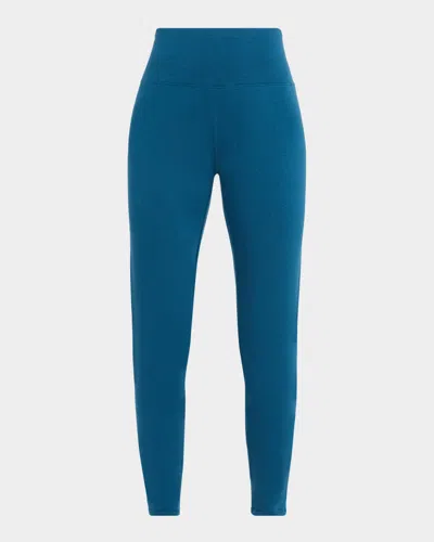 Eileen Fisher Missy Cozy Brushed Fleece Leggings In Blue