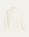 Eileen Fisher Missy Waffle-knit Funnel-neck Sweater In Neutral