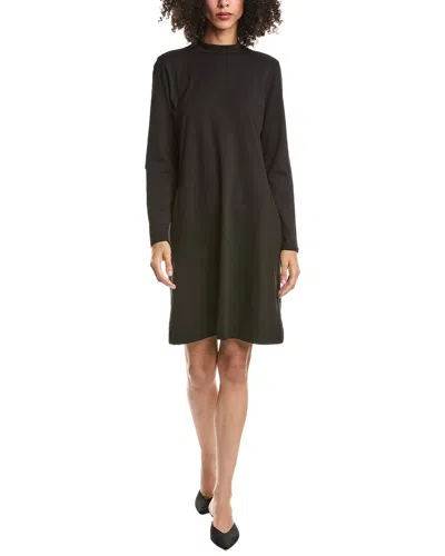 Eileen Fisher Mock Neck Dress In Black