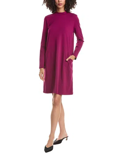 Eileen Fisher Mock Neck Dress In Purple