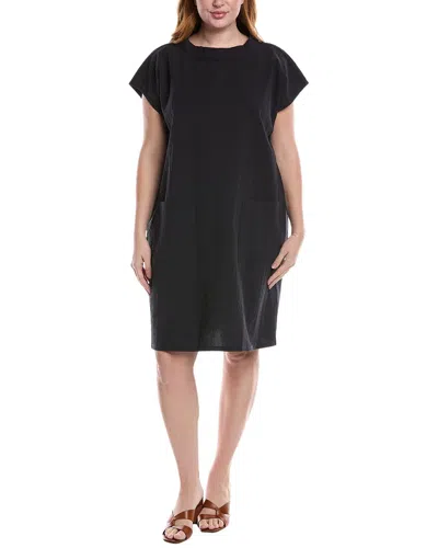 Eileen Fisher Mock Neck Shift Dress In Blue