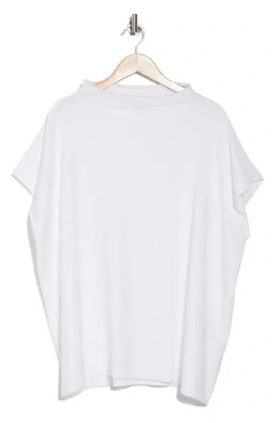 Eileen Fisher Mock Neck Square Top In White