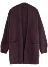 Eileen Fisher Mohair-blend Cardigan In Dark Purple