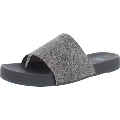 Eileen Fisher Motion Womens Leather Slip On Thong Sandals In Multi