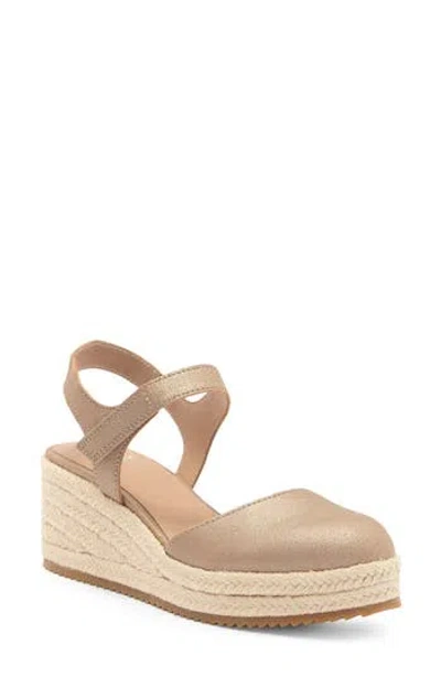 Eileen Fisher Nessa Espadrille Wedge Sandal In Platinum