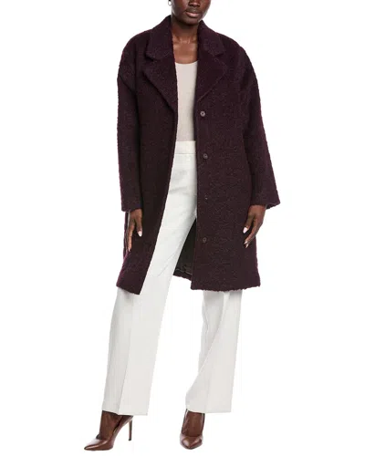 EILEEN FISHER EILEEN FISHER NOTCH COLLAR ALPACA & WOOL-BLEND COAT