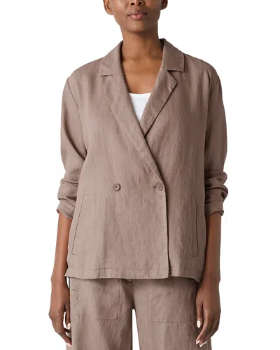 EILEEN FISHER LINEN NOTCH COLLAR BLAZER