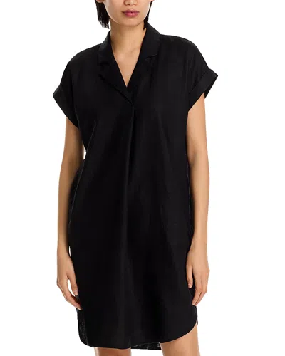 Eileen Fisher Notch Collar Dress In Black