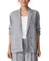 Eileen Fisher Notch Collar Linen Blazer In Gray