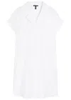 Eileen Fisher Notch Collar Linen Midi Shirt Dress