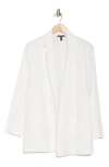 Eileen Fisher Notch Collar Organic Linen Long Blazer