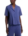 Eileen Fisher Notch Collar Shirt In Blue