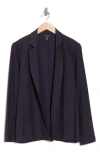 Eileen Fisher Notch Lapel Open Front Blazer In Blue