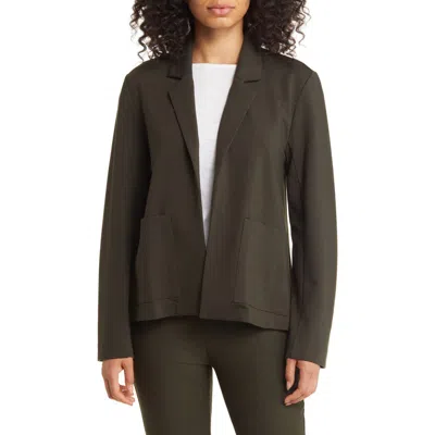 Eileen Fisher Notched Lapel Ponte Blazer In Multi