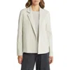 Eileen Fisher Notched Lapel Ponte Blazer In Gray