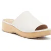 Eileen Fisher Novel Platform Slide Sandal In Bone