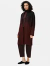 Eileen Fisher Ombre Boiled Wool Coat In Responsible Wool In Brown