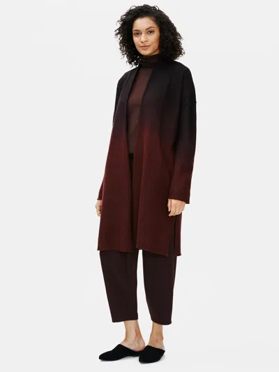 Eileen Fisher Ombre Boiled Wool Coat In Responsible Wool In Brown