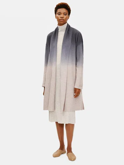 Eileen Fisher Ombre Boiled Wool Coat In Responsible Wool In Multi