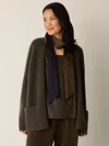 Eileen Fisher Ombre Silk Charmeuse Double Tie Scarf In Green