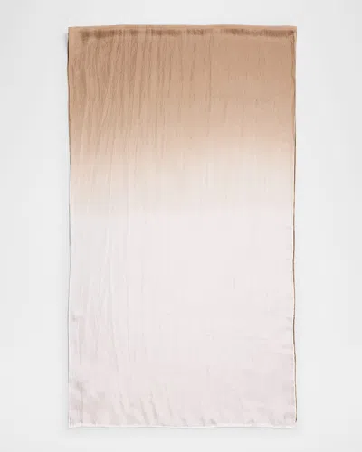 Eileen Fisher Ombre Silk Scarf In Brown