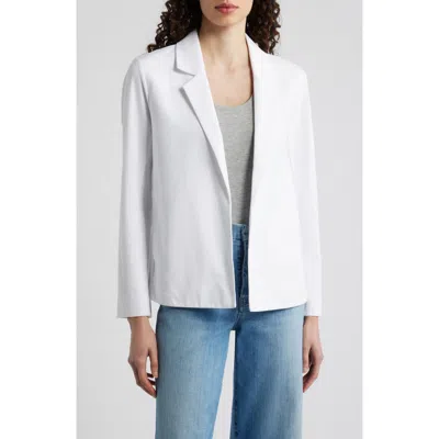 Eileen Fisher Open Front Blazer In White