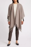 Eileen Fisher Alpaca And Silk Poncho In Taupe