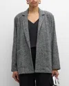 Eileen Fisher Notch Collar Jacket In Blackwhite