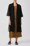 Eileen Fisher Open Front Silk Chiffon Jacket