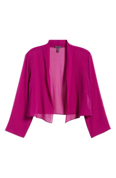 Eileen Fisher Open-front Silk Jacket In Purple