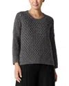 Eileen Fisher Open Knit Sweater In Charcoal