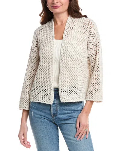 Eileen Fisher Open Knit Sweater In White