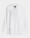 Eileen Fisher Open Organic Linen-cotton Cardigan