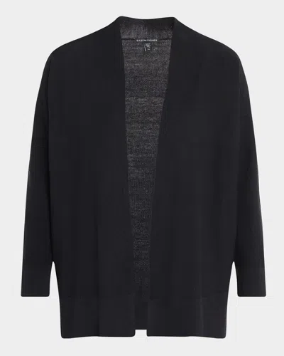 EILEEN FISHER OPEN ORGANIC LINEN-COTTON CARDIGAN