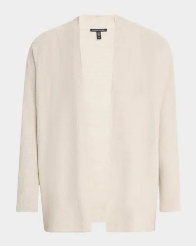 EILEEN FISHER OPEN ORGANIC LINEN-COTTON CARDIGAN
