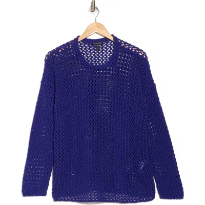 Eileen Fisher Open Stitch Organic Cotton Crewneck Sweater