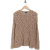 Eileen Fisher Open Stitch Organic Cotton Crewneck Sweater In Neutral