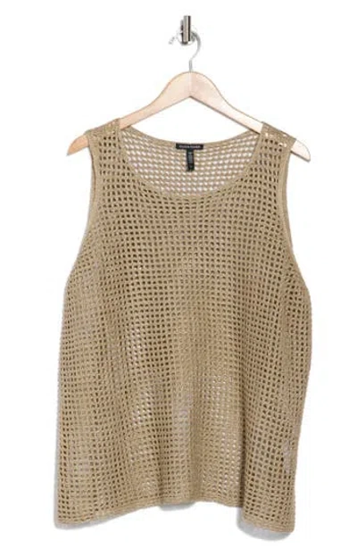 Eileen Fisher Open Stitch Organic Cotton Sleeveless Sweater