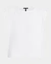 Eileen Fisher Open-stitch Organic Linen Top