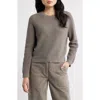 Eileen Fisher Organic Cotton & Cashmere Crewneck Sweater In Brown
