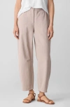 Eileen Fisher Organic Cotton Ankle Barrel Leg Pants In Neutral