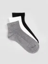 Eileen Fisher Organic Cotton Ankle Sock 3-pack In Multi