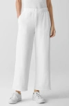 Eileen Fisher Organic Cotton Ankle Straight Leg Pants In White