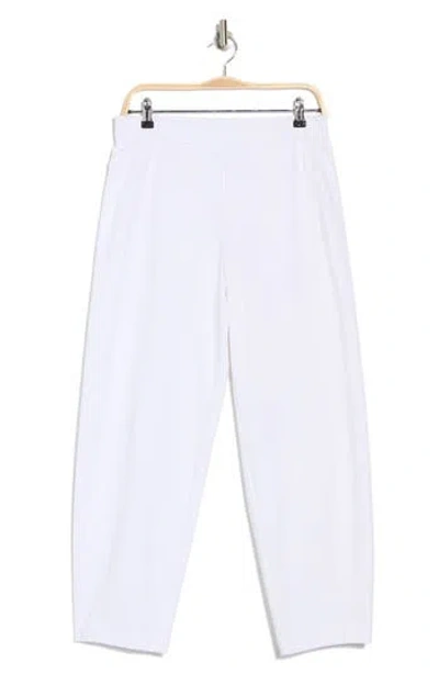 Eileen Fisher Organic Cotton Blend Ankle Lantern Pants In White